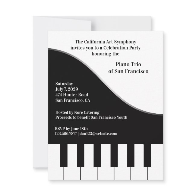 Piano Concert Invitation