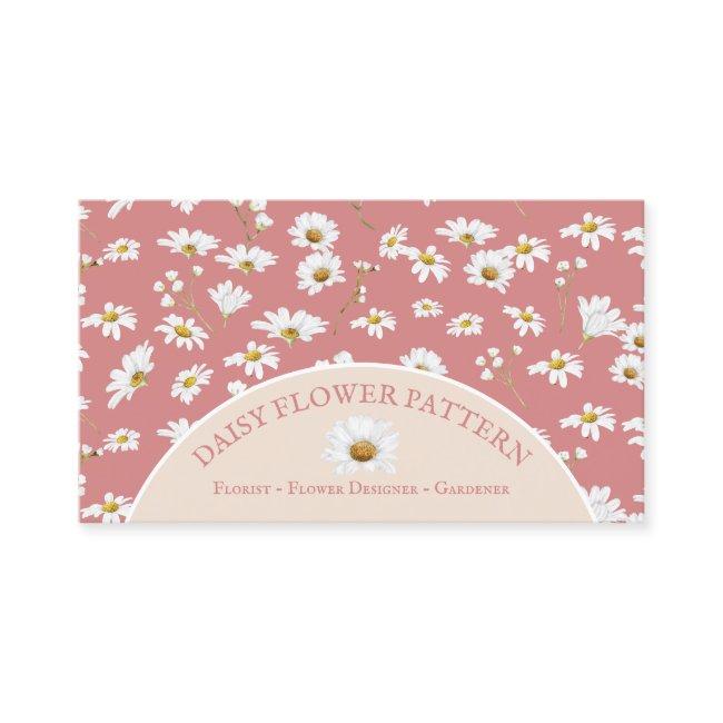 Pink Chic Daisy Flower Baby Sitter Business Invitations