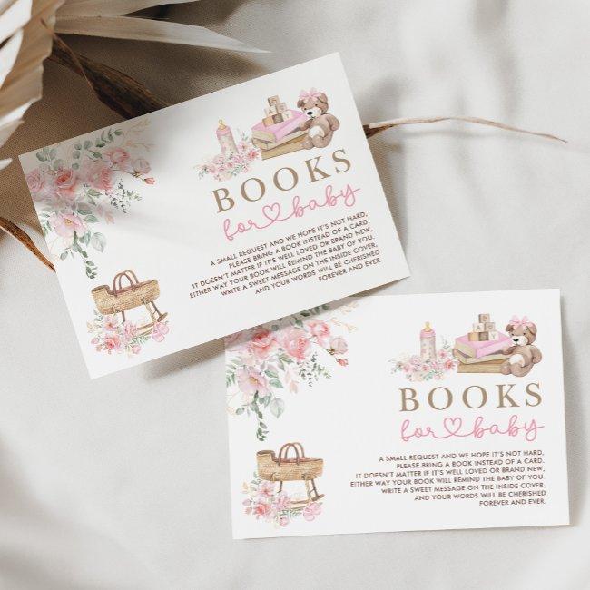 Pink Floral Baby Clothes Books For Baby Girl Enclosure Invitations
