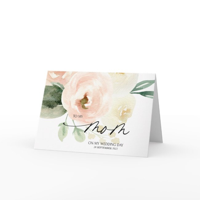 Pink Floral To My Mom Wedding Day Gift From Bride Invitations