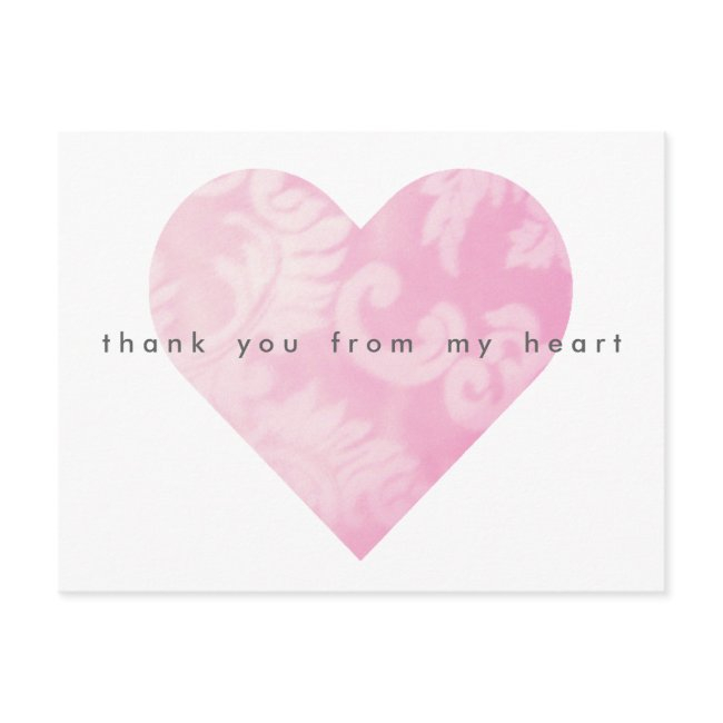Pink Heart Thank You Postinvitations Customizable