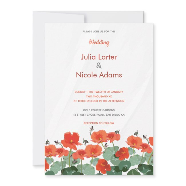 Pink Lily Lotus Flowers In Pond Wedding Invitation