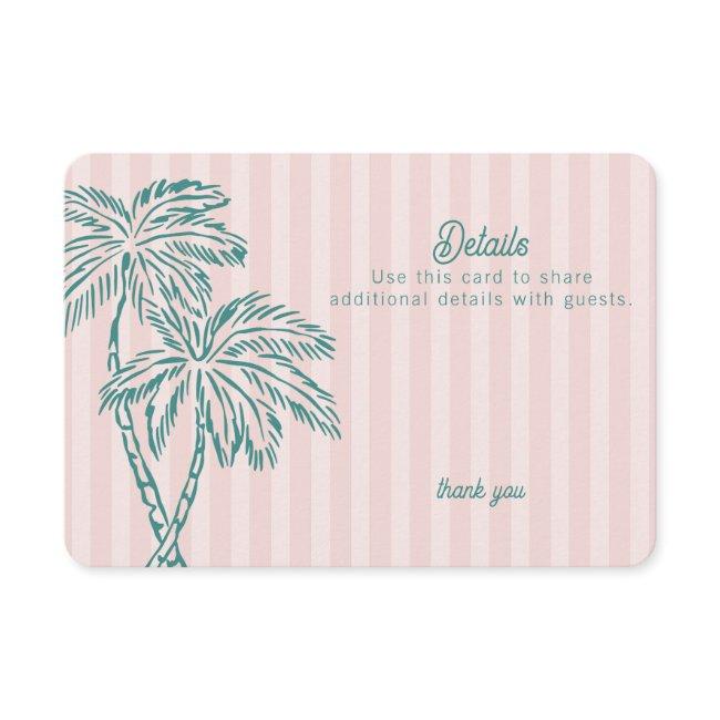 Pink Palm Springs Pastel Beach Details Insert