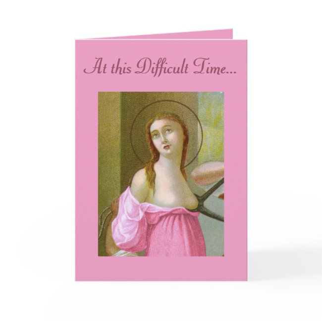 Pink St. Agatha (m 003) Encouragement Invitations 1