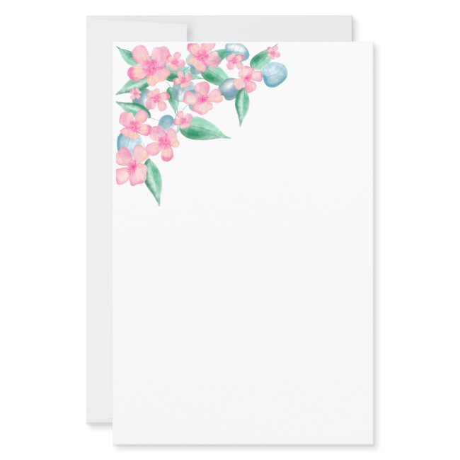 Pink Watercolor Floral Design