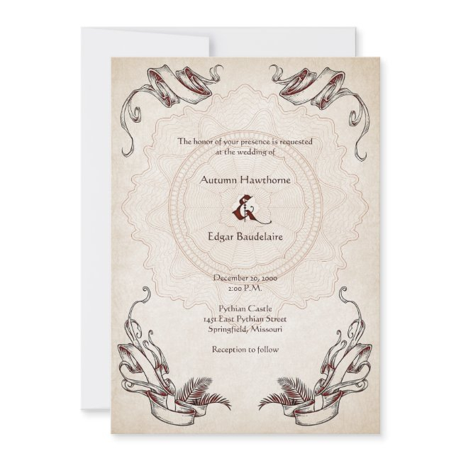 Pirate Treasure Wedding Invitation