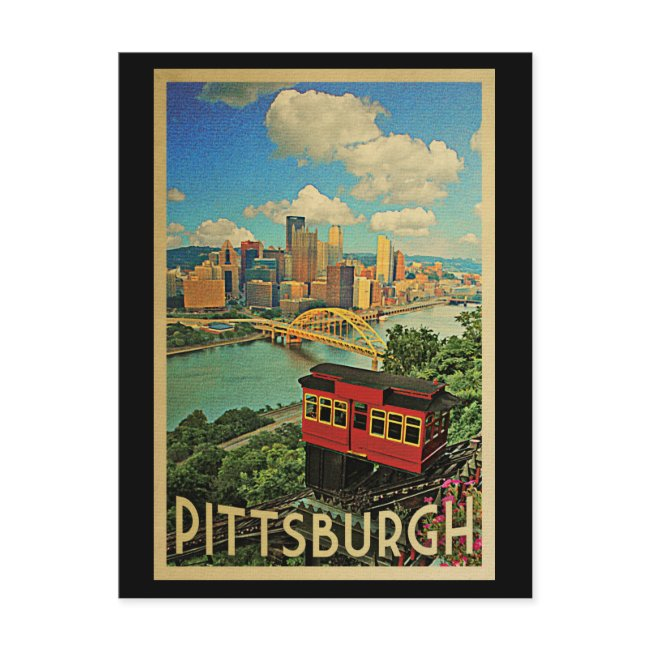 Pittsburgh Postinvitations Vintage Duquesne Incline