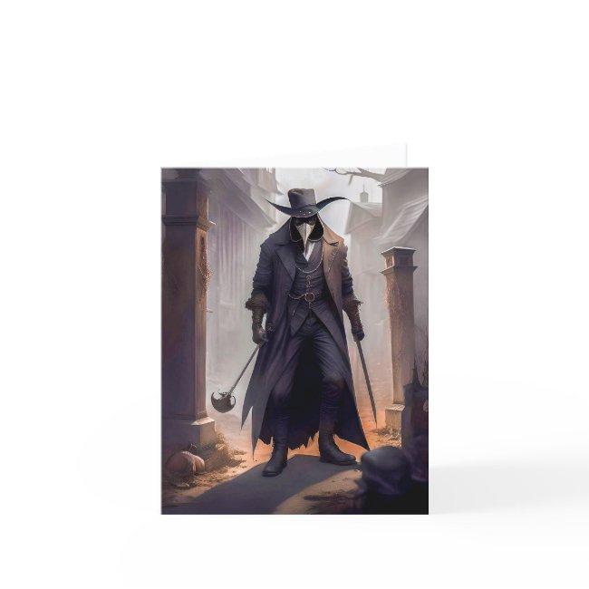 "plague Doctor" Blank Greeting Invitations
