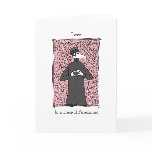 Plague Doctor Heart Funny Pandemic Valentine's Day Invitations