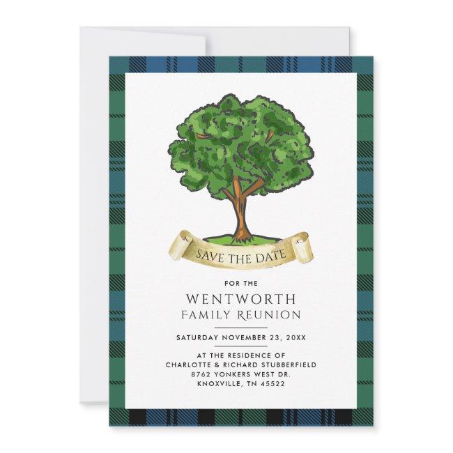 Plaid Family Reunion Genealogy Tartan Rustic Save The Date