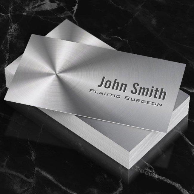 Plastic Surgeon Faux Metal Medical Business Invitations