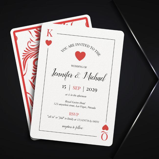Playing Invitations Las Vegas Destination Wedding