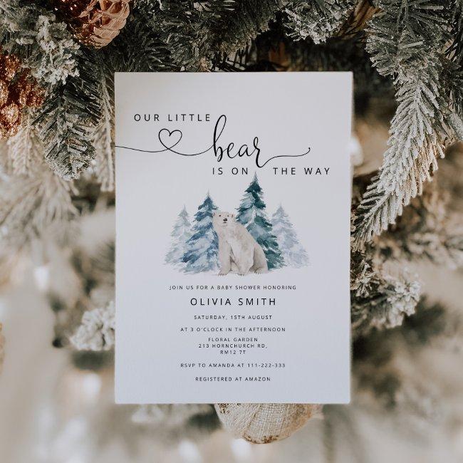 Polar Bear Baby Shower Invitation