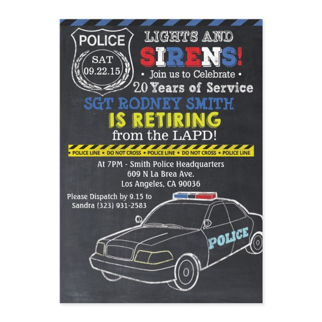 Police Retirement Invitation