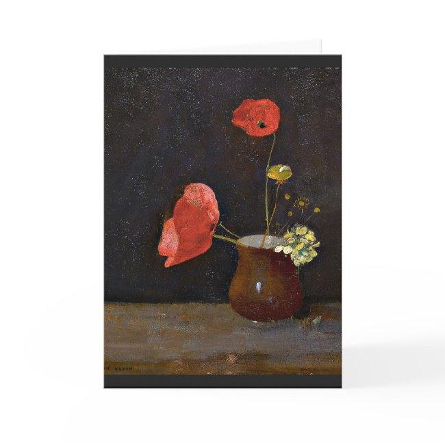 Poppies, Floral Painting By Odilon Redon Invitations