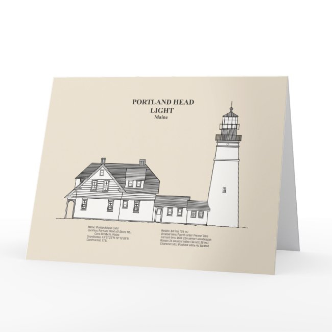 Portland Head Lighthouse - Maine - Sbd Thank You Invitations