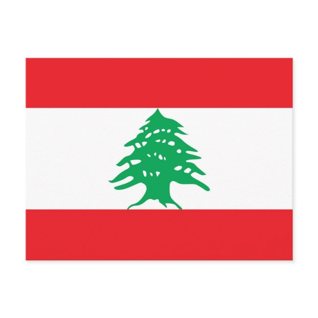 Postinvitations With Flag Of Lebanon