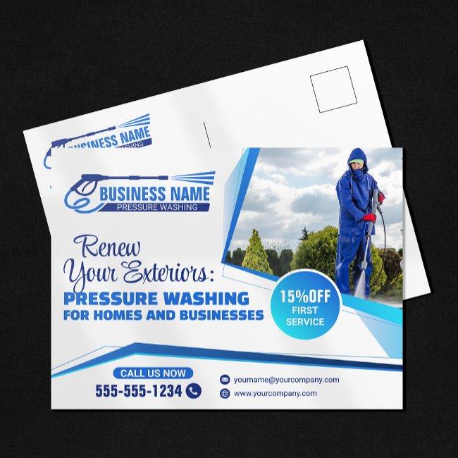 Power Wash Pressure Washing House Cleaning Service Postinvitations