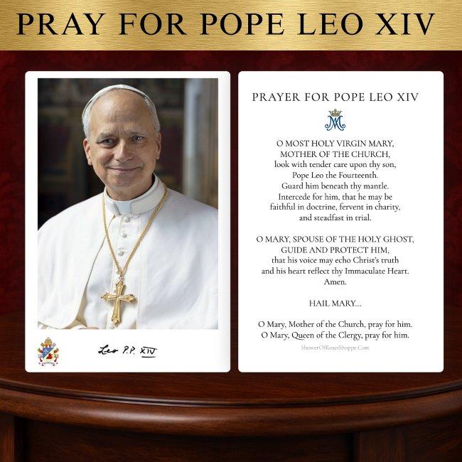 Prayer For Pope Leo Xiv Holy Invitations