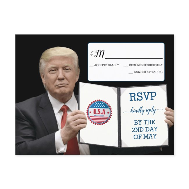 President Trump 📜 Patriotic Wedding Custom Announcement Postinvitations