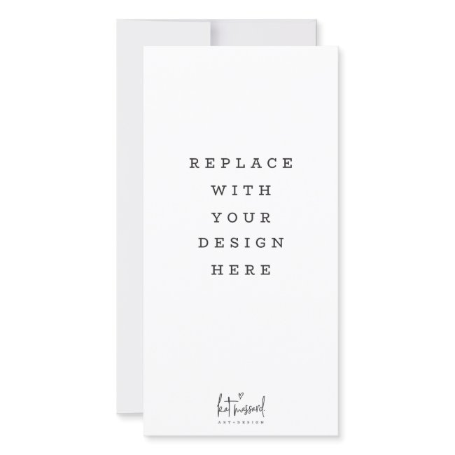 Print Order 4 X 8 Inch Portrait Vertical Tall Invitations