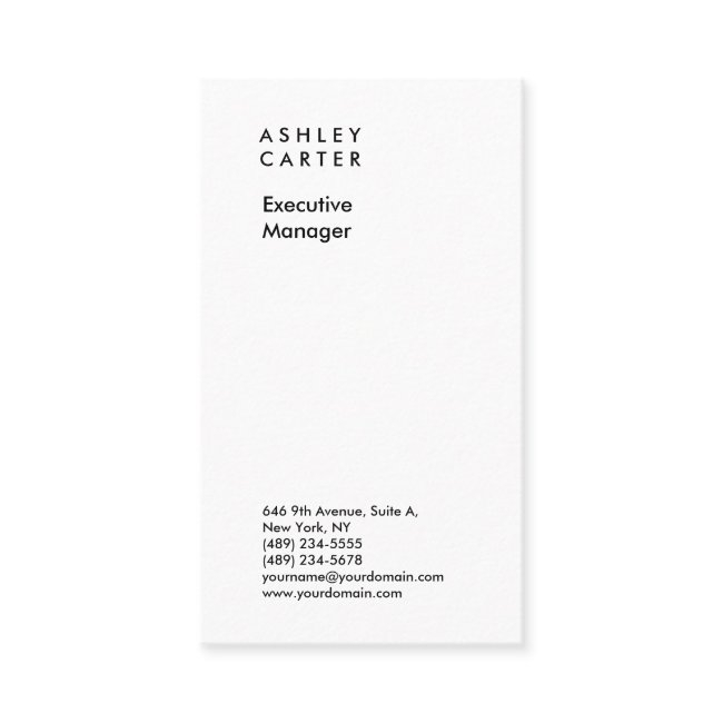 Professional Elegant White Plain Minimalist Modern Business Invitations