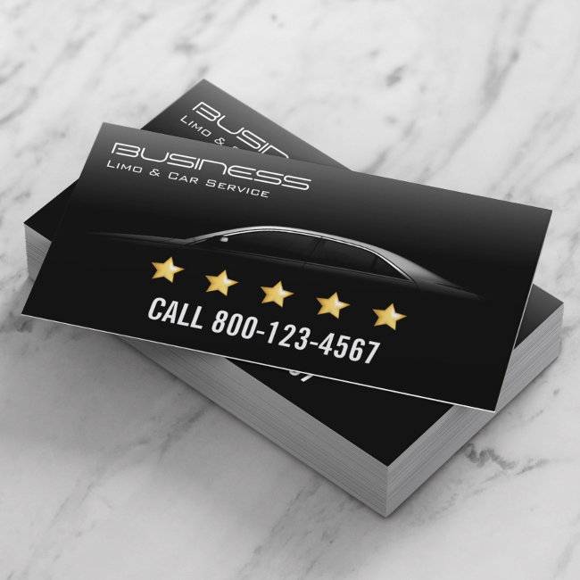 Professional Limo & Taxi Service 5 Stars Business Invitations