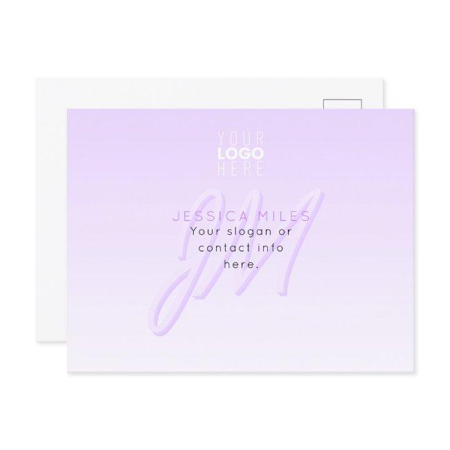 Professional Name & Slogan Template | Light Purple Postinvitations