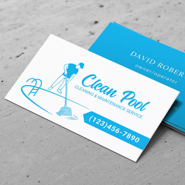 Professional Pool Cleaning & Maintenance Service Business Invitations