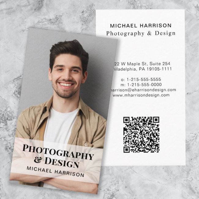 Professional Qr Code Photo Business Invitations