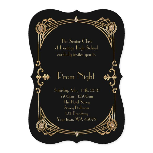 Prom Night Empire Style Invitation