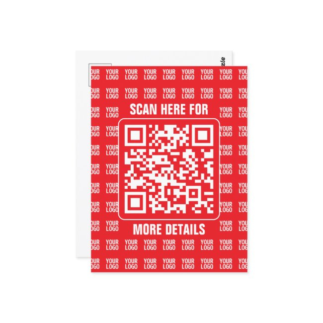 Promotional Qr Code (editable) With Logo Pattern Postinvitations