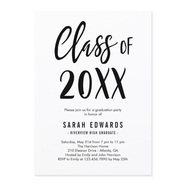 Proudly Brushed Editable Color Graduation Party Invitation