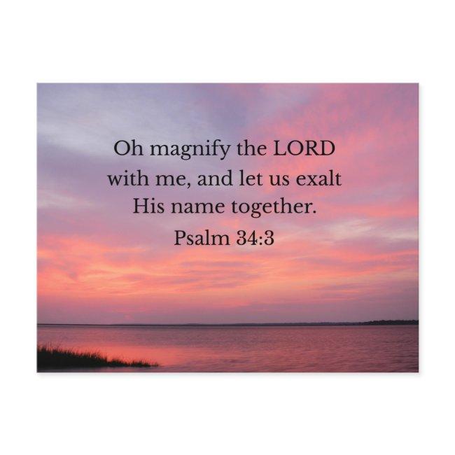 Psalm 34:3 Oh Magnify The Lord With Me Postinvitations
