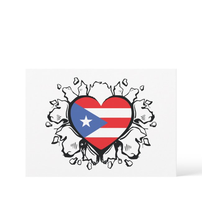 Puero Rico Flag Boricua Cute Simple Invitation
