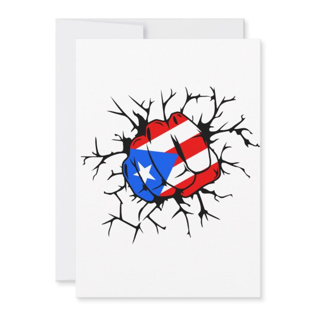 Puerto Rico Flag Invitation Invitations