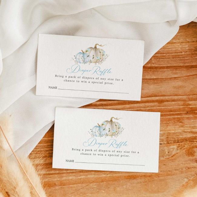 Pumpkin Boy Baby Shower Diaper Raffle Ticket Enclosure Invitations