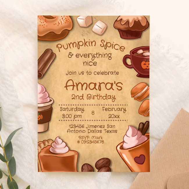 Pumpkin Spice And Everything Nice Invitation