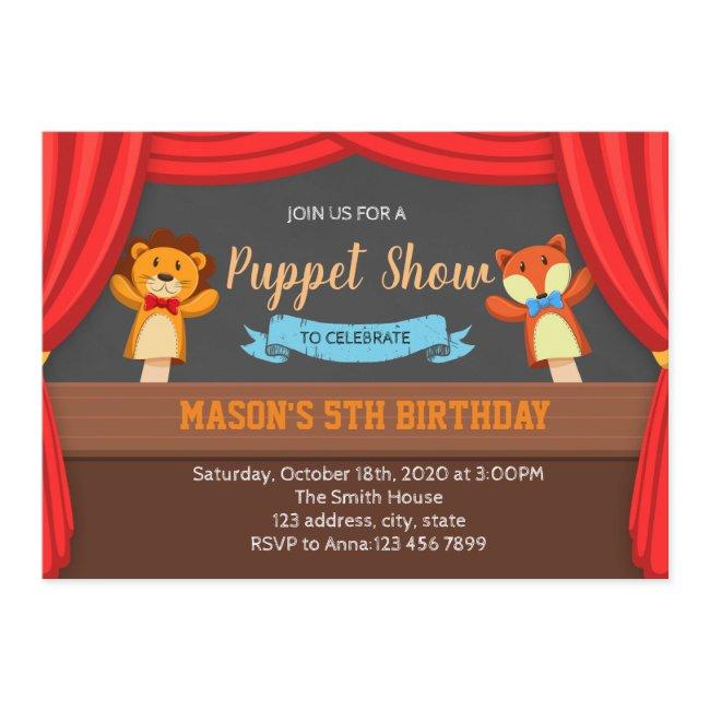 Puppet Show Party Invitation