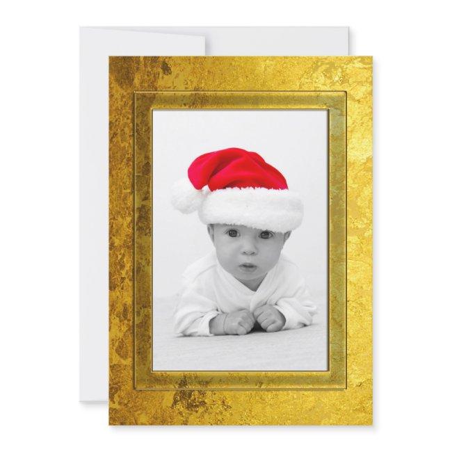 Pure Golden Photo Frame I + Your Photo & Text