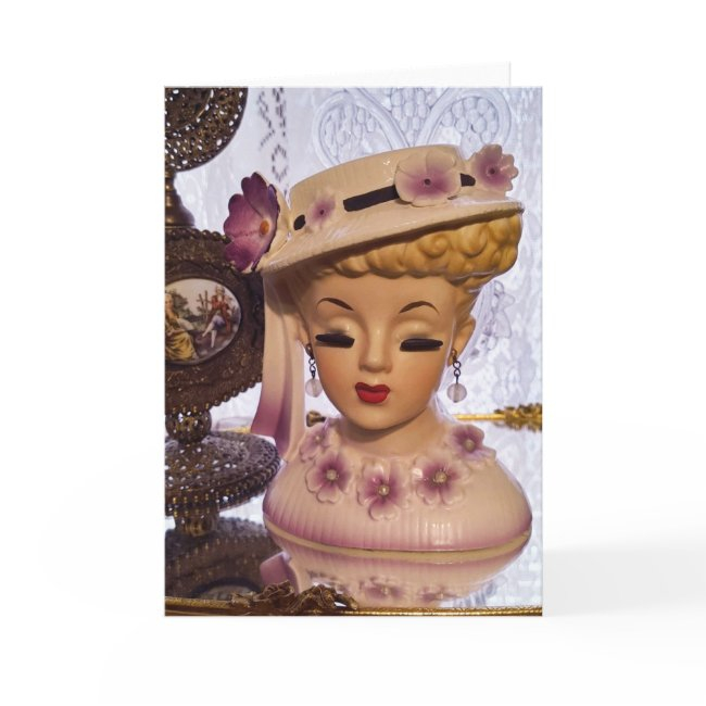 Purple Lady Head Vase Flowers Perfume Bottle Invitations