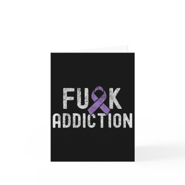Purple Ribbon Fck Addiction Overdose Awareness 1 Invitations