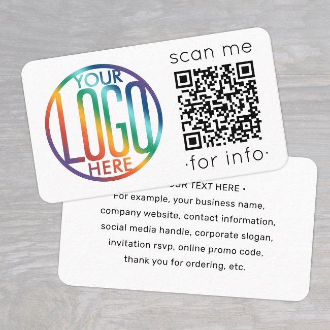 Qr Code Generator & Logo Modern Minimalist White Business Invitations