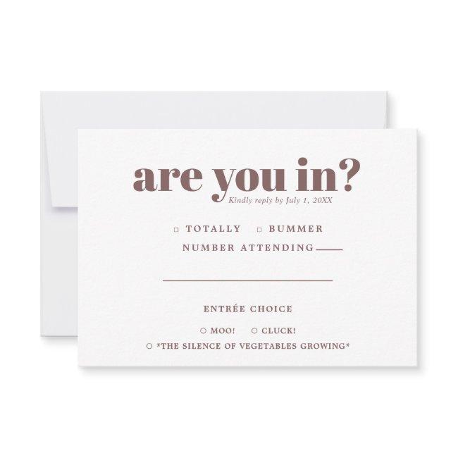 Quirky Fun Wedding Rsvp | 70s Typography Announcement