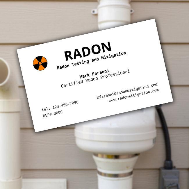 Radon Testing And Mitigation Company Business Invitations
