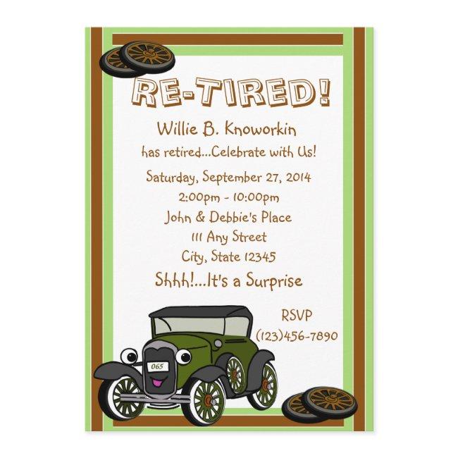 Re-tired Retirement Party Invitation