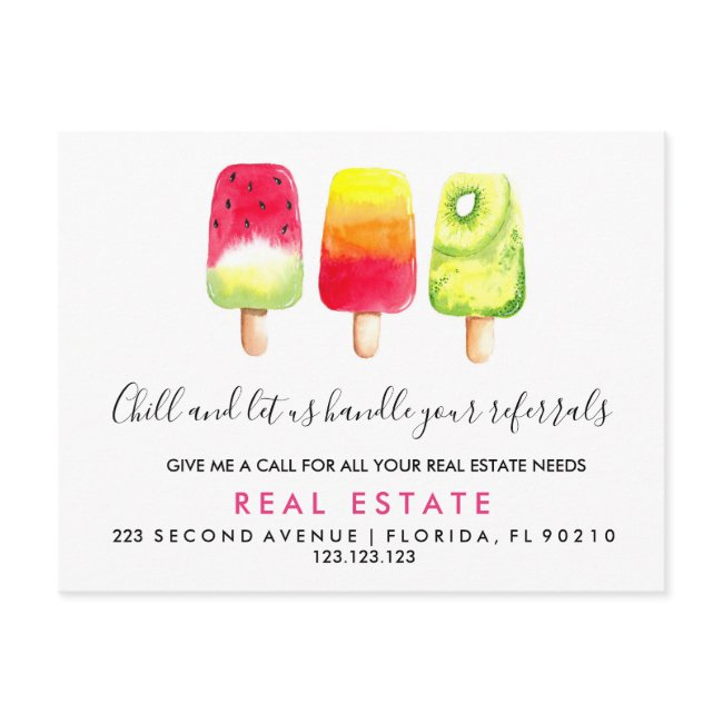 Real Estate Chill Referrals Announcement Postinvitations
