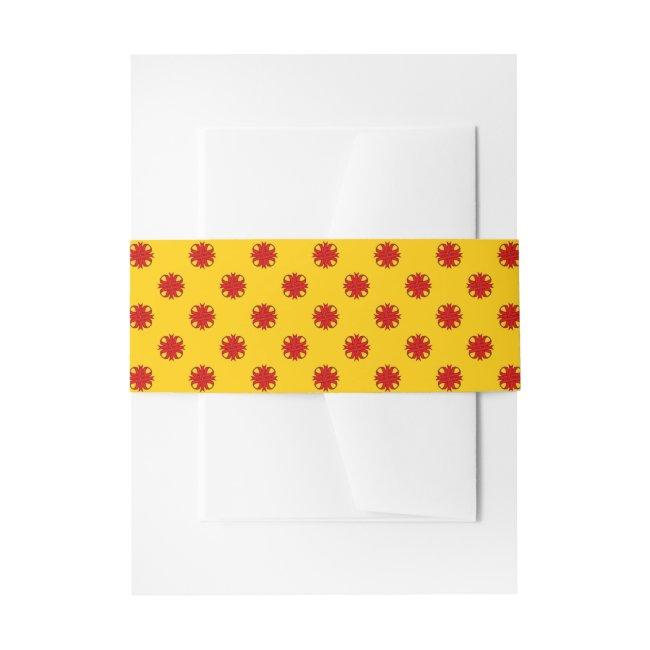 Red Clover Ribbon By Kenneth Yoncich Invitation Belly Band
