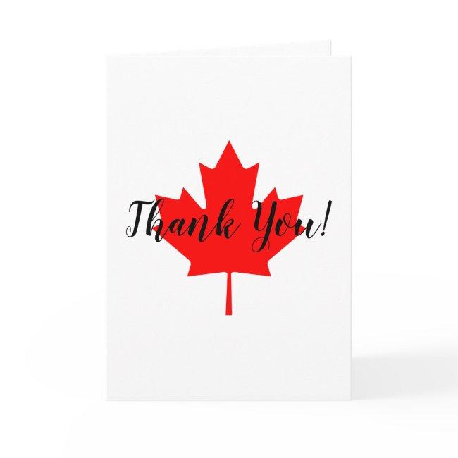Red Maple Leaf Thank You