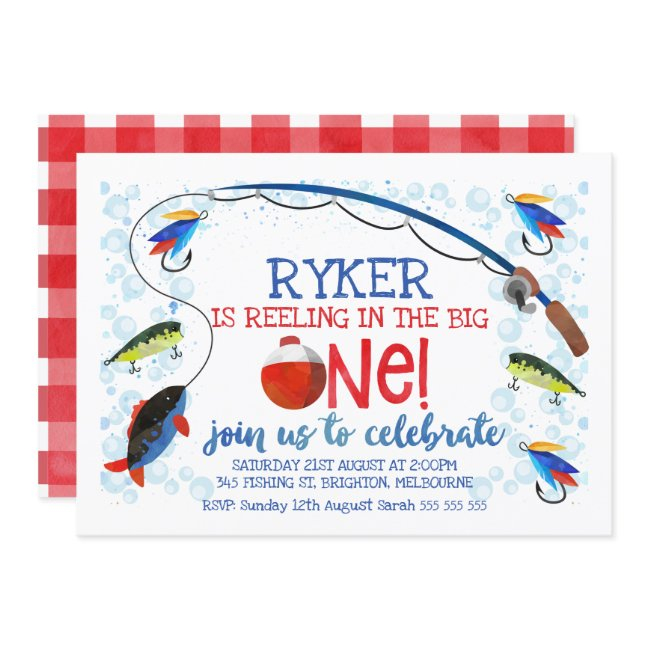 Reeling In The Big One Birthday Invitatation Invitation